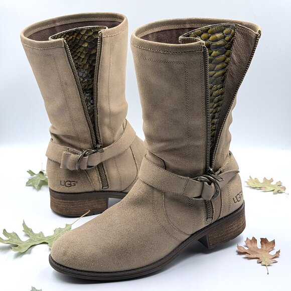 UGG Australia Silva Fawn Suede Taupe Women's Boot - Picture 1 of 11